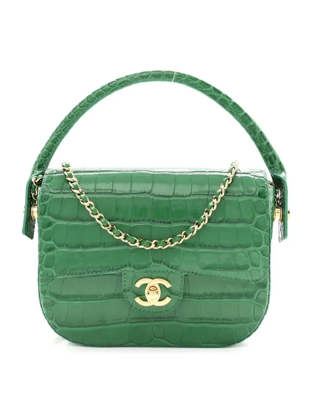 Chanel Calfskin Crocodile Embossed Turn #359251C72B